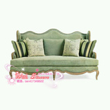 欧美式实木休闲铆钉沙发法式时尚布艺双三人沙发新古典高档别墅椅
