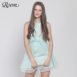 ROEM韩国罗燕夏季新品精致蕾丝气质淑女连衣裙RCOW62502M专柜正品