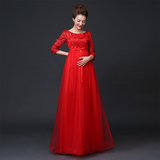 敬酒服2016春季新款韩版新娘结婚红色礼服孕妇高腰大码显瘦短款女