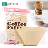 日本进口KPC 无漂白咖啡滤纸 手冲滴漏过滤杯 美式咖啡机滤纸60枚
