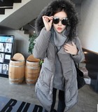 韩国代购冬装新款大码貉子毛领大衣中长款加厚棉衣棉服外套女