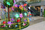 若席美陈仿真花艺绿植造型花园围栏灯光树圣诞装饰球商场大厅展示