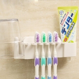 韩国 进口 创意牙刷架漱口杯套装刷牙洗漱浴室牙具牙膏挂 401414