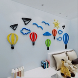 3d亚克力立体热气球卡通动漫标志儿童房间创意贴可爱床头卧室墙贴
