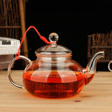 加厚款全玻璃泡茶壶 玻璃过滤煮茶壶冲茶器 电陶炉煮茶壶花茶壶