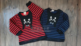 3件包邮 【2015 ZOOMIC副牌冬款】日本原单女童条纹猫咪拉绒衫