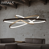 IMPALA现代简约圆形LED环形吊灯港式个性创意时尚三头客厅餐厅灯