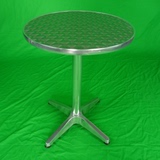 不锈钢铝包边圆桌面时尚花阳台庭院桌休闲铝折叠圆桌简约现代