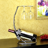 欧式创意家居客厅酒柜摆件复古铁艺倒挂酒杯红酒架装饰工艺摆饰品