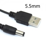 直头外直径5.5mm圆孔USB电源线 USB充电线 数据线 迷你风扇小台灯