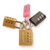 美国玛斯特行李箱密码锁 黄铜挂锁 时尚箱包锁 646MCND