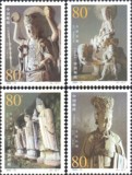 邮局正品 新中国邮票邮品 2002-13 大足石刻4全新 原胶全品