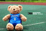 最新NBA赛季球衣熊姚明科比泰迪熊 毛绒玩具抱抱熊公仔生日礼物