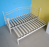 欧式金箔2人学生床沙发床公主床可抽拉铁艺床单人床儿童铁床