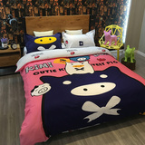 香港潮牌卡通kimi猪纯棉四件套全棉床上用品4件套1.5米1.8m床单款
