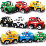 儿童塑料玩具回力汽车模型小警车热销新品悍马越野彩色环保Q版车