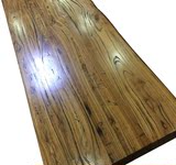 台面板飘窗板台面厨房创意隔断吧台老榆木板实木桌面板定制吧台板