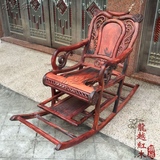红木家具 老挝大红酸枝躺椅 交趾黄檀摇椅 阳台休闲椅 实木