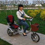 老年电动脚蹬两用三轮车双动力三轮车自行车代步车脚踏车座椅成人