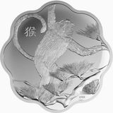 【海宁潮】加拿大2016年中国生肖系列猴年猴子上树梅花形纪念银币