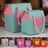 韩版大爱心纸袋结婚礼品袋糖果包装满月喜糖盒礼品袋礼物袋包装盒
