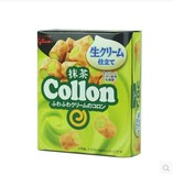 日本进口零食 抹茶蛋卷/固力果格力高 COLLON抹茶蛋糕卷56g好吃