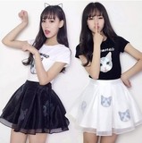 2016夏装新款套装裙子韩版闺蜜装两件套短裙学院风连衣裙女学生潮