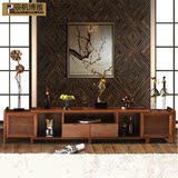 辰帆博雅纯实木电视柜可伸缩地柜组合柜水曲柳现代中式实木家具