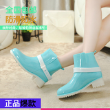 外贸原单水鞋短筒成人雨靴韩国时尚夏季雨鞋女低帮胶鞋下雨鞋套鞋