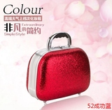 韩国专业化妆箱手提化妆包化妆品大容量收纳包纹绣美甲收纳包带锁
