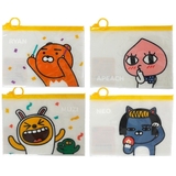 韩国正品KAKAO可爱呆萌卡通半透明收纳袋化妆包存折包票据收纳包