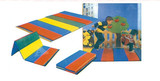 海绵垫软包3节早教亲子园彩色折叠体操垫 AKO软体地垫爬行垫3个月