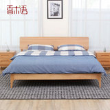 香木语 日式简约全实木床 双人床1.8米1.2米床  卧室双人床婚床