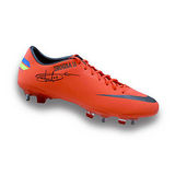 代购 签名足球鞋 德罗巴欧冠决赛橘黄色球鞋 体育亲笔收藏