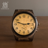 求饰 伯西诺 古铜色美式复古钟表摆件 客厅座钟装饰品个性工艺品