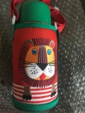 日本代购 新款TIGER虎牌儿童保温杯不锈钢真空水壶 小狮子