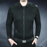 常规长袖标准衬衣男装保暖加绒加厚商务纯色新款中年商务绅士衬衫