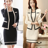 春季韩版OL职业套裙两件套连衣裙女套装白领工作服短袖前台正装修