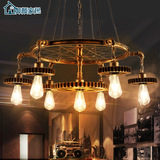 loft吊灯创意齿轮餐厅咖啡厅酒吧个性复古美式工业风过道铁艺吊灯
