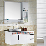 欧式现代PVC浴室柜吊柜组合卫生间陶瓷台面盆洗漱卫浴柜