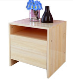 现代简约实木韩式床头柜卧室收纳储物柜相框摆台时尚白色松木特价