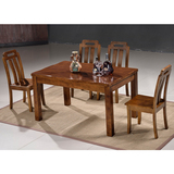 全实木餐桌椅组合橡木餐桌一桌四椅长方形饭桌子中式家具全国包邮