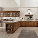 热卖成都实木橱柜 欧式美式开放式整体橱柜定做 厨房柜子装修厨柜