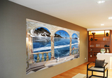 卧室客厅浴室卫生间墙壁装饰贴画假窗户山水风景3d立体效果壁贴纸