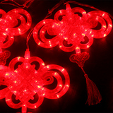LED中国结灯串 串联彩灯 春节新年大红装饰 喜庆节日闪灯装扮灯