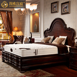 简欧宫庭席梦思床垫 棕垫乳胶弹簧床垫1.8米1.5M 硬天然椰棕床垫
