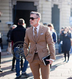 2015秋季新款原创定制 欧美英伦男士金驼色羊毛尼单排扣西装套装