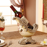 欧式红酒架 家居饰品客厅摆件 奢华装饰品树脂创意工艺品酒柜摆设