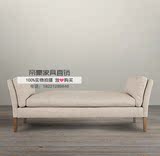 欧美式新古典皮布艺客厅单人沙发老虎椅法式进门换鞋凳床尾凳脚凳