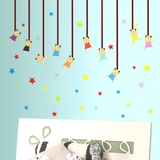 墙贴纸卧室儿童房间宿舍床头墙面装饰品贴图卡通动漫小熊星星贴画